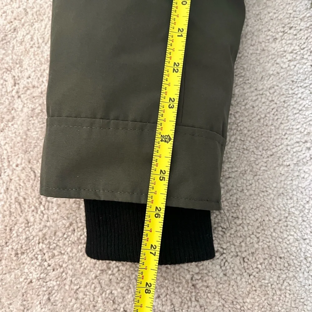 Nine West Fur Trim Hooded Parka Coat Green - Picture 11 of 12